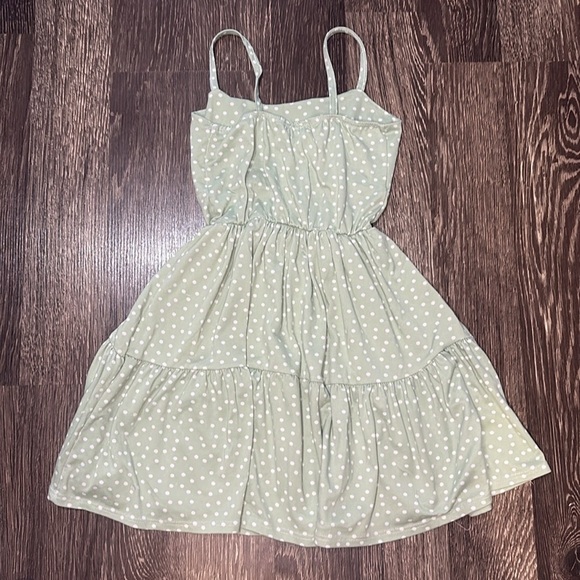 Dream Girl dress light green and with white polkadot size 7/8 - Picture 2 of 4